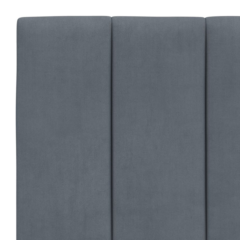 Bed met matras fluweel donkergrijs 80x200 cm