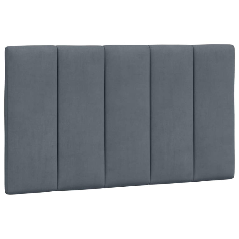 Bed met matras fluweel donkergrijs 90x190 cm