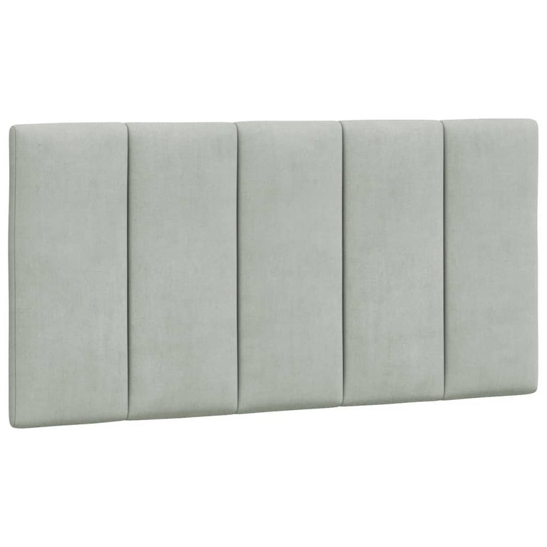 Bed met matras fluweel lichtgrijs 100x200 cm