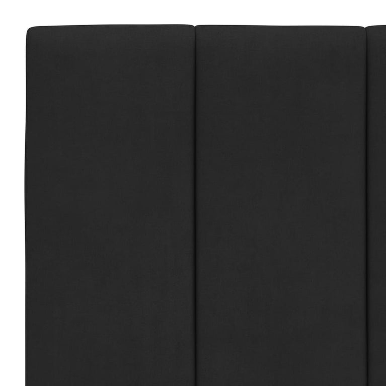 Bed met matras fluweel zwart 100x200 cm