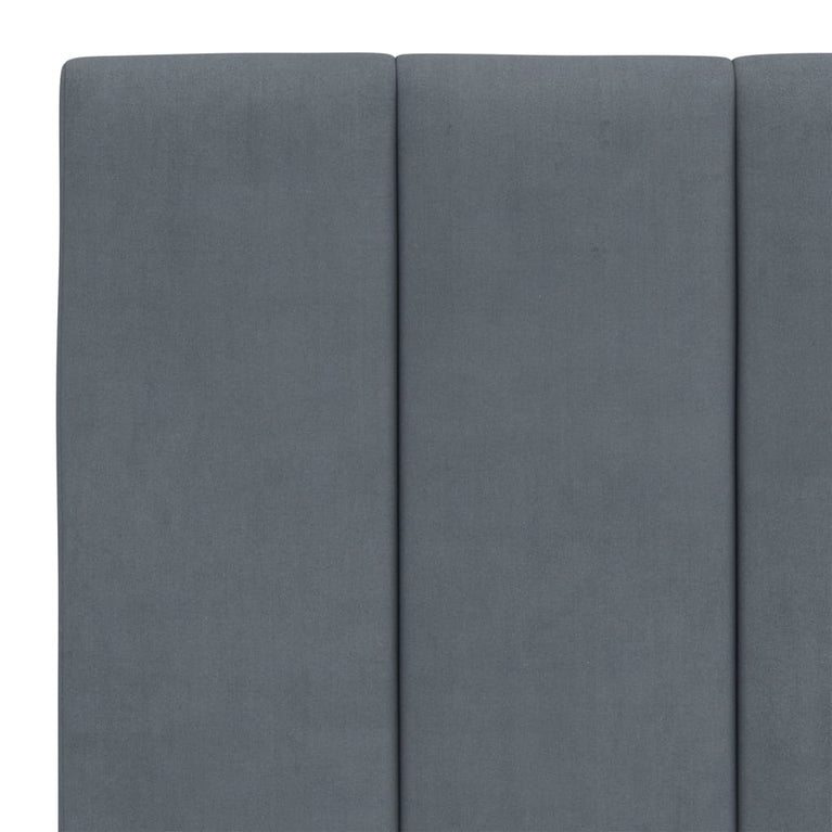 Bed met matras fluweel donkergrijs 120x200 cm
