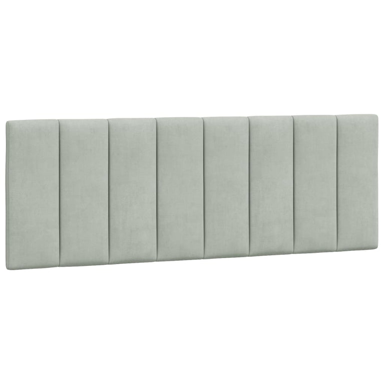 Bed met matras fluweel lichtgrijs 140x200 cm