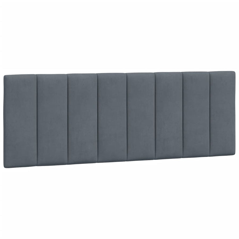 Bed met matras fluweel donkergrijs 140x200 cm