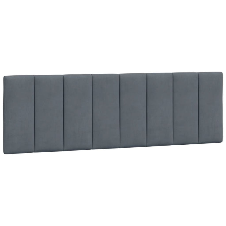 Bed met matras fluweel donkergrijs 160x200 cm
