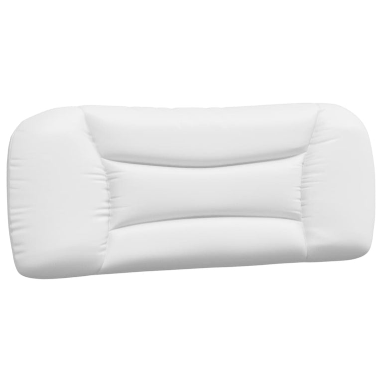 Bed met matras kunstleer wit en zwart 100x200 cm