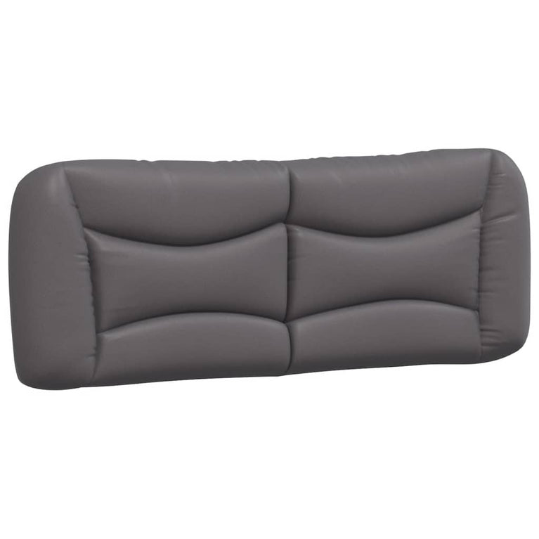 Bed met matras kunstleer grijs 120x200 cm