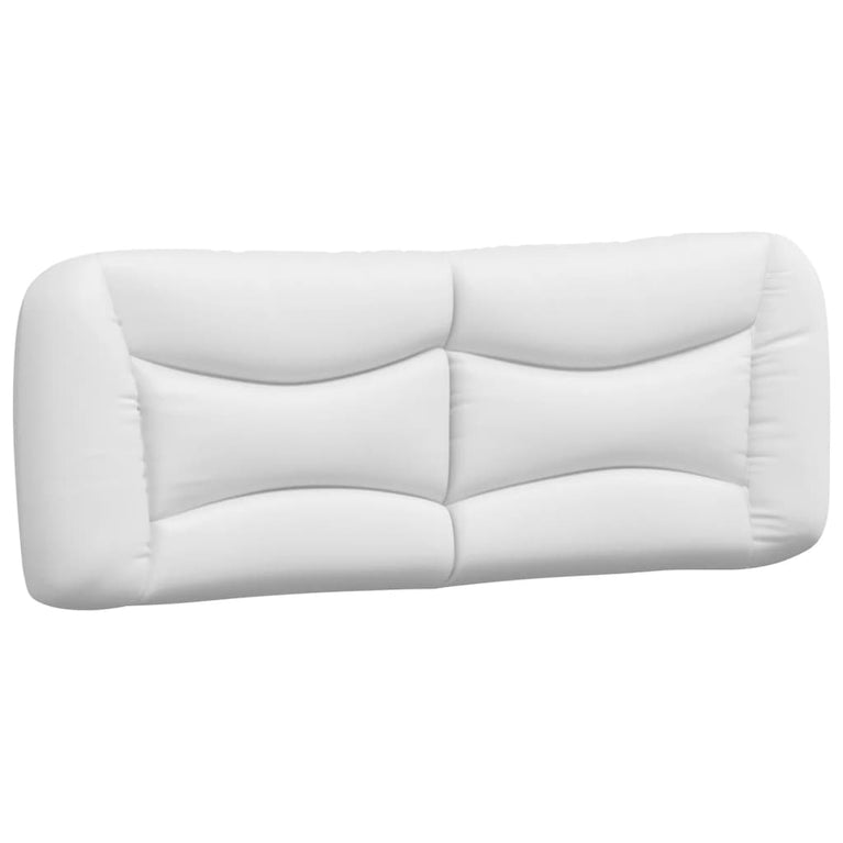 Bed met matras kunstleer wit 140x190 cm