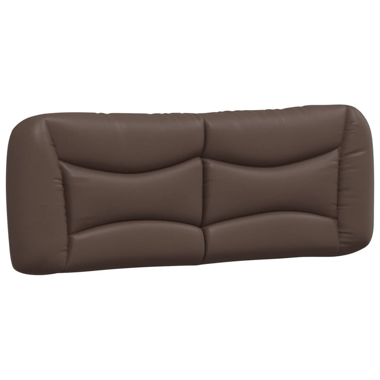 Bed met matras kunstleer bruin 140x190 cm