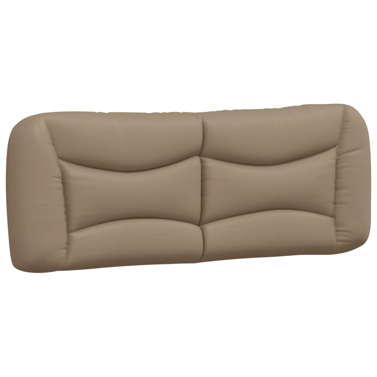 Bed met matras kunstleer cappuccinokleurig 140x190 cm