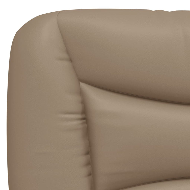 Bed met matras kunstleer cappuccinokleurig 140x190 cm