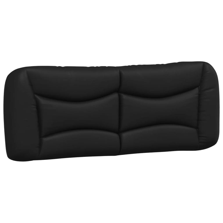 Bed met matras kunstleer zwart en wit 140x190 cm