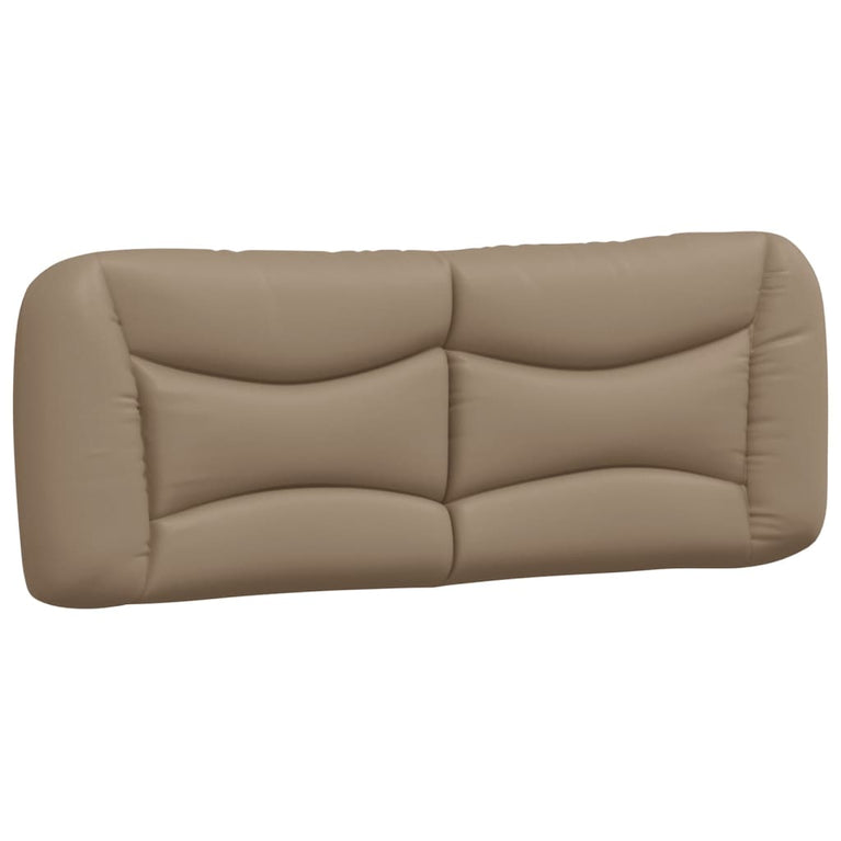 Bed met matras kunstleer cappuccinokleurig 140x200 cm