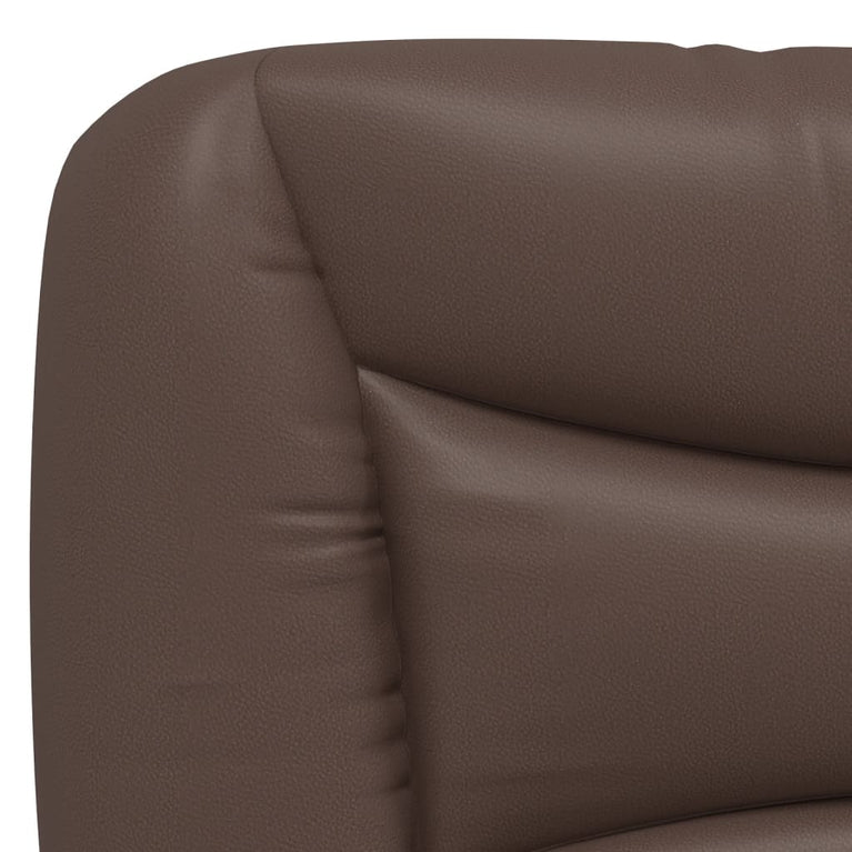 Bed met matras kunstleer bruin 160x200 cm