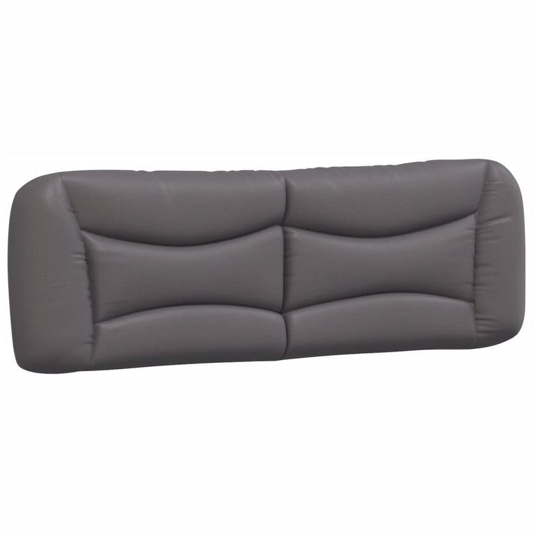 Bed met matras kunstleer grijs 160x200 cm