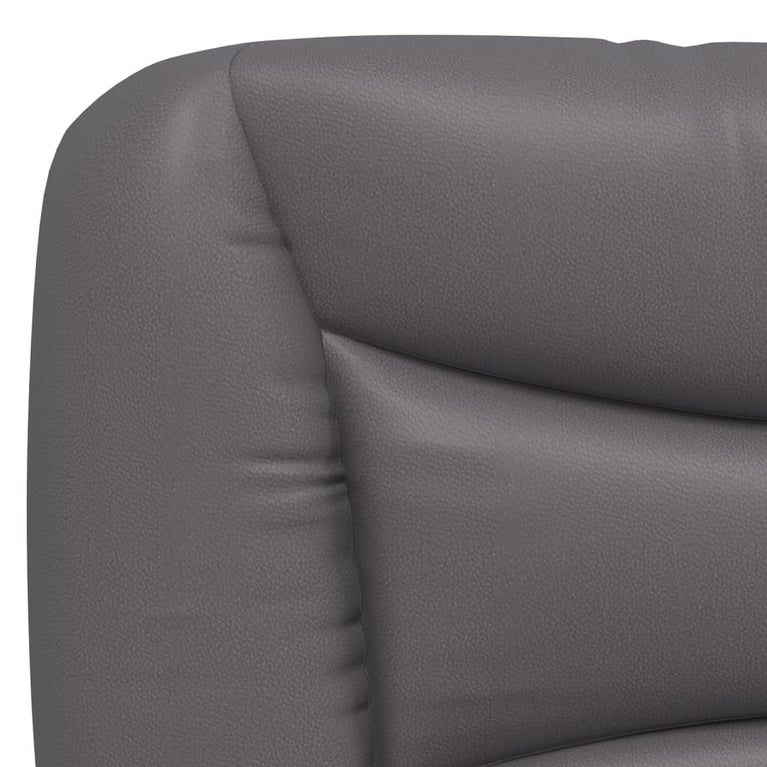 Bed met matras kunstleer grijs 160x200 cm