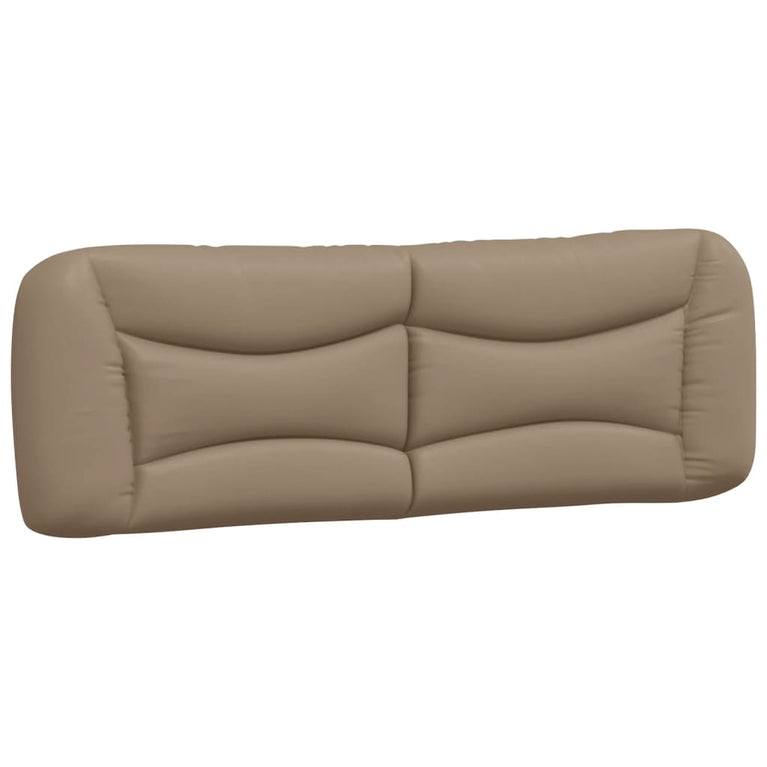 Bed met matras kunstleer cappuccinokleurig 160x200 cm