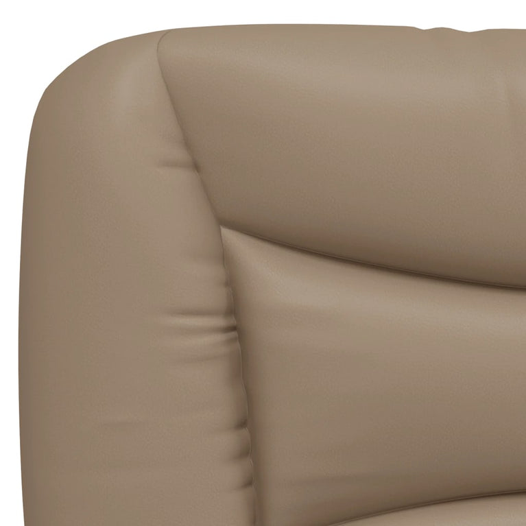Bed met matras kunstleer cappuccinokleurig 160x200 cm