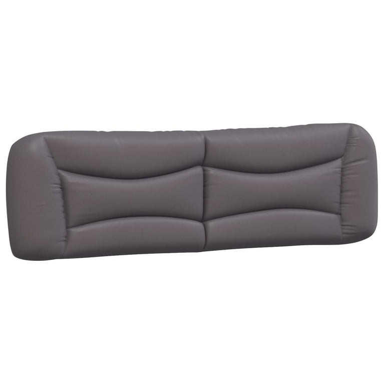 Bed met matras kunstleer grijs 180x200 cm