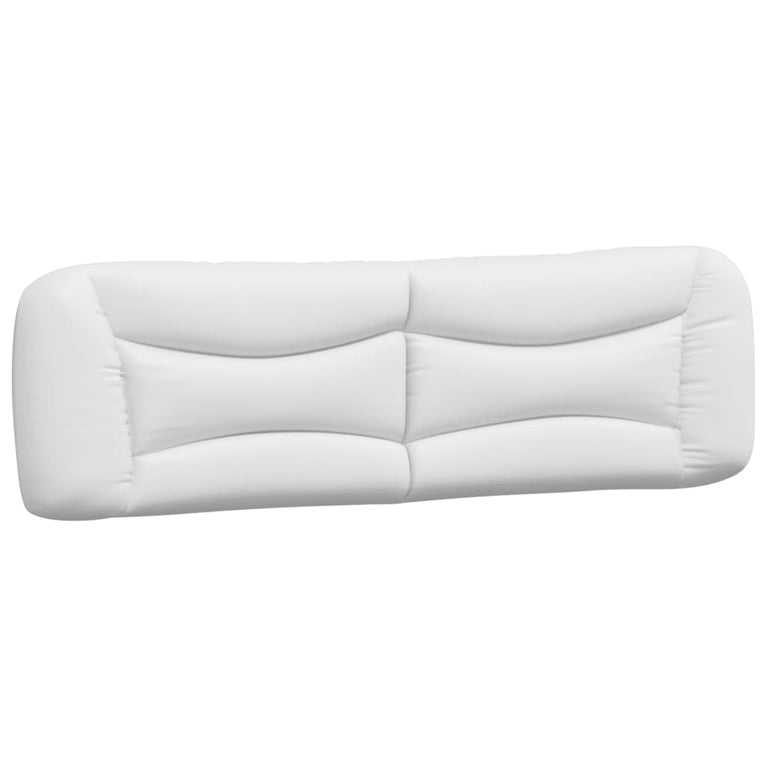 Bed met matras kunstleer wit en zwart 180x200 cm
