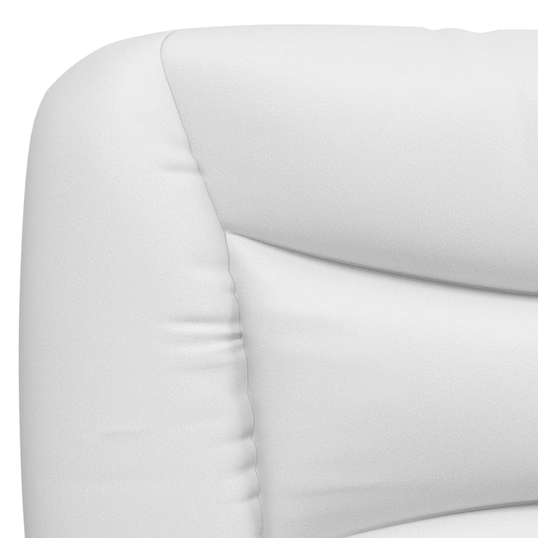 Bed met matras kunstleer wit en zwart 180x200 cm