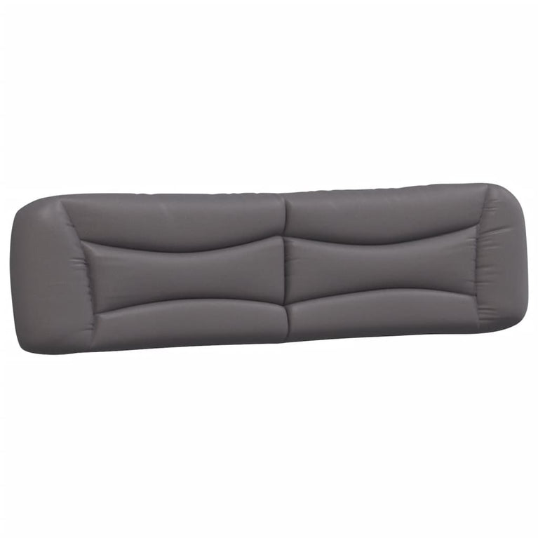 Bed met matras kunstleer grijs 200x200 cm