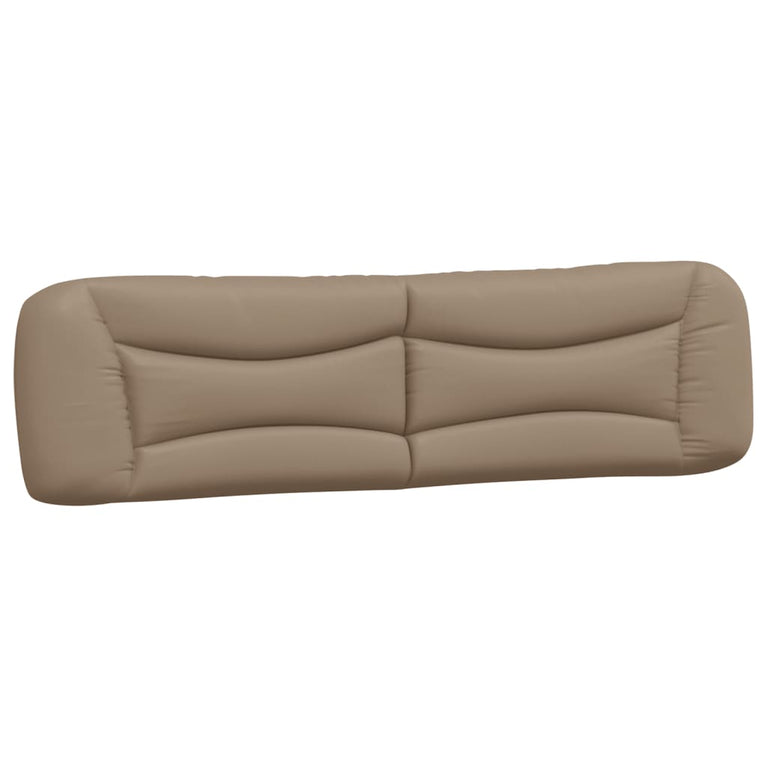 Bed met matras kunstleer cappuccinokleurig 200x200 cm