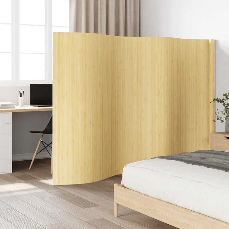 Kamerscherm 165x400 cm bamboe lichtnaturel