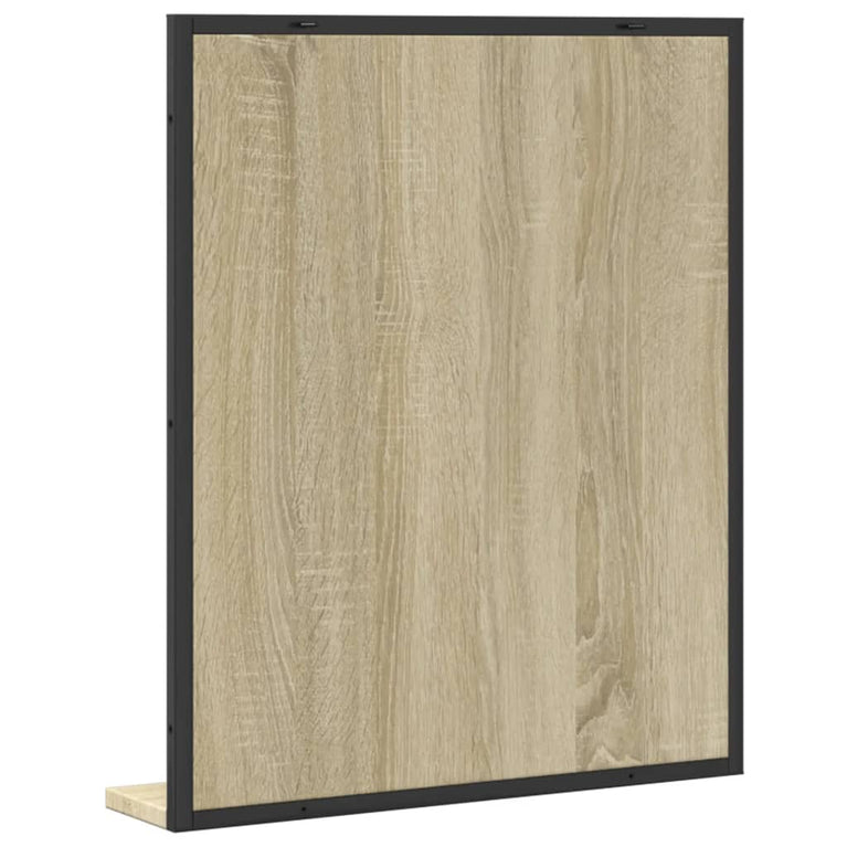 Badkamerspiegel met schap 50x12x60 cm hout sonoma eikenkleurig