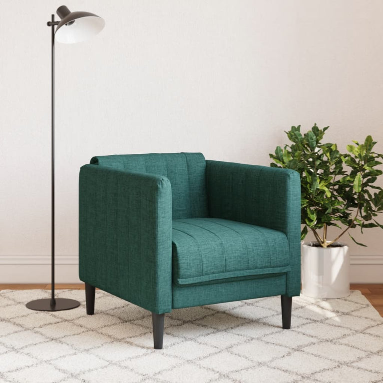 Fauteuil stof donkergroen