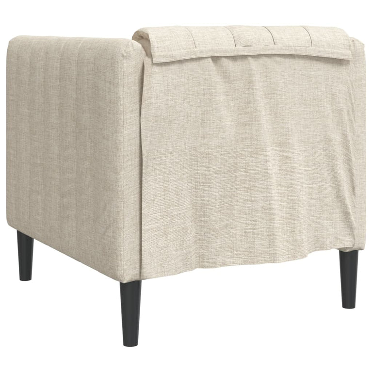 Fauteuil stof crèmekleurig