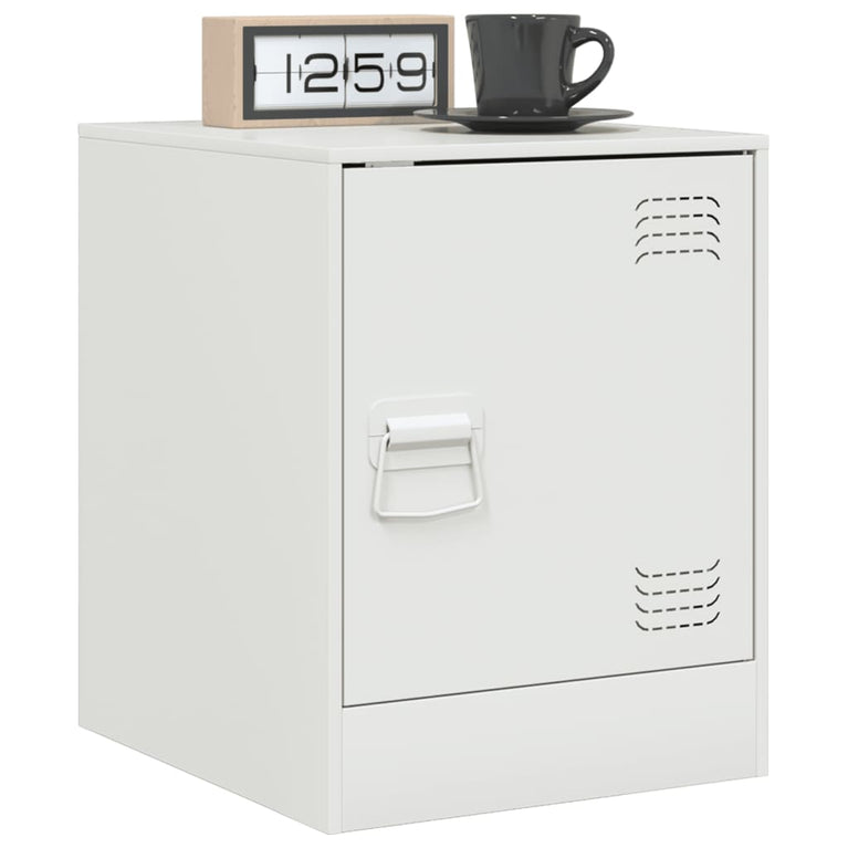 Nachtkastjes 2 st 34,5x39x44 cm staal wit