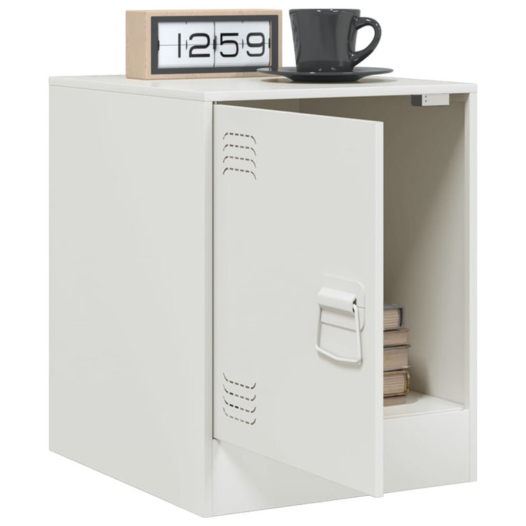 Nachtkastjes 2 st 34,5x39x44 cm staal wit