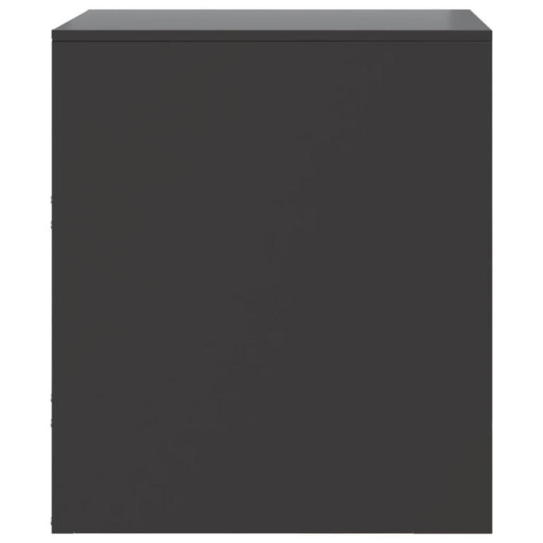 Nachtkastjes 2 st 34,5x39x44 cm staal zwart