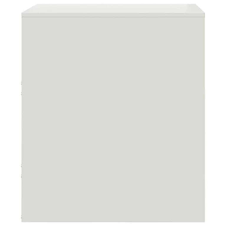 Nachtkastjes 2 st 34,5x39x44 cm staal wit