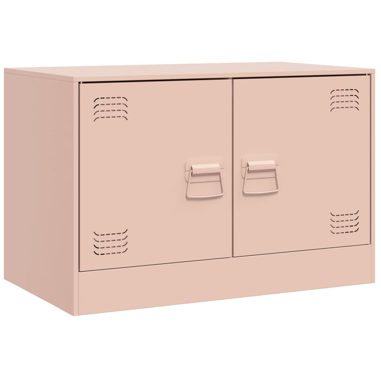 Tv-meubelen 2 st 67x39x44 cm staal roze