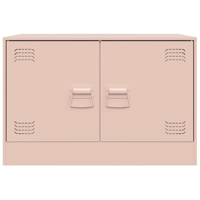Tv-meubelen 2 st 67x39x44 cm staal roze