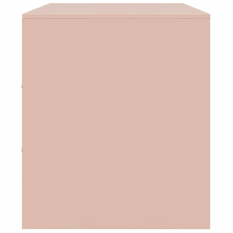 Tv-meubelen 2 st 67x39x44 cm staal roze