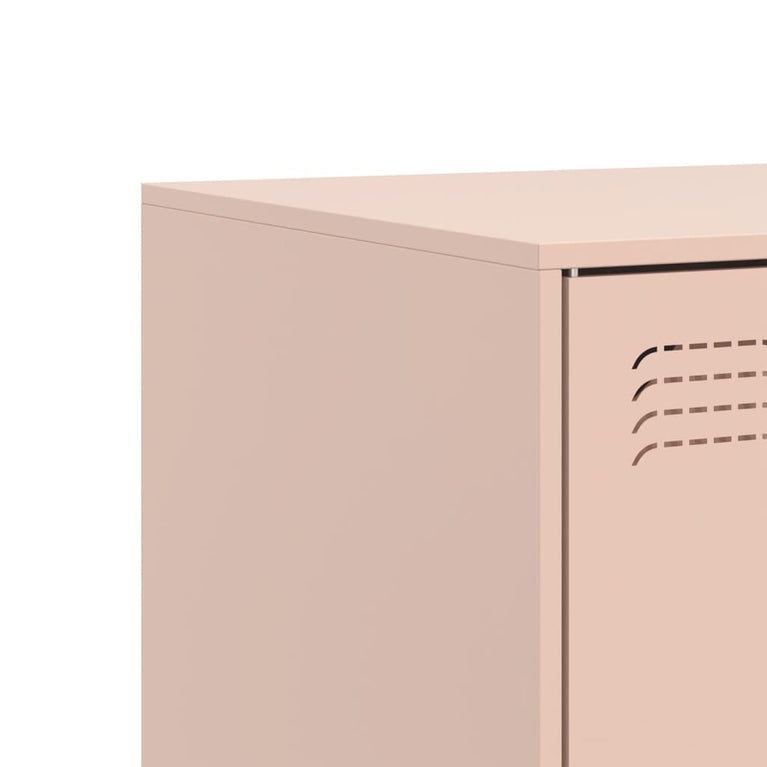 Tv-meubelen 2 st 67x39x44 cm staal roze