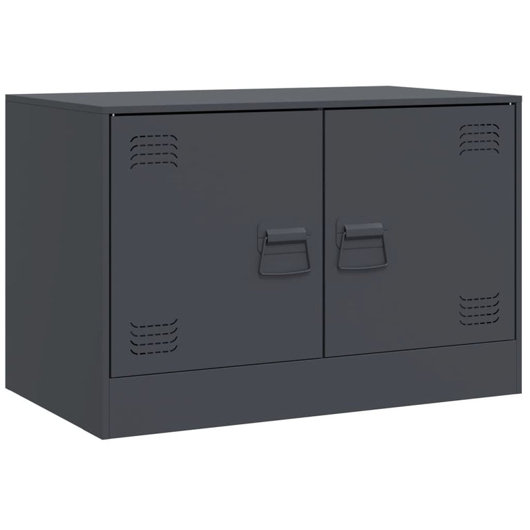 Tv-meubelen 2 st 67x39x44 cm staal antracietkleurig