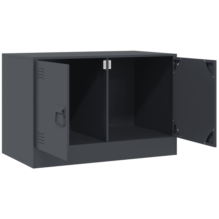Tv-meubelen 2 st 67x39x44 cm staal antracietkleurig