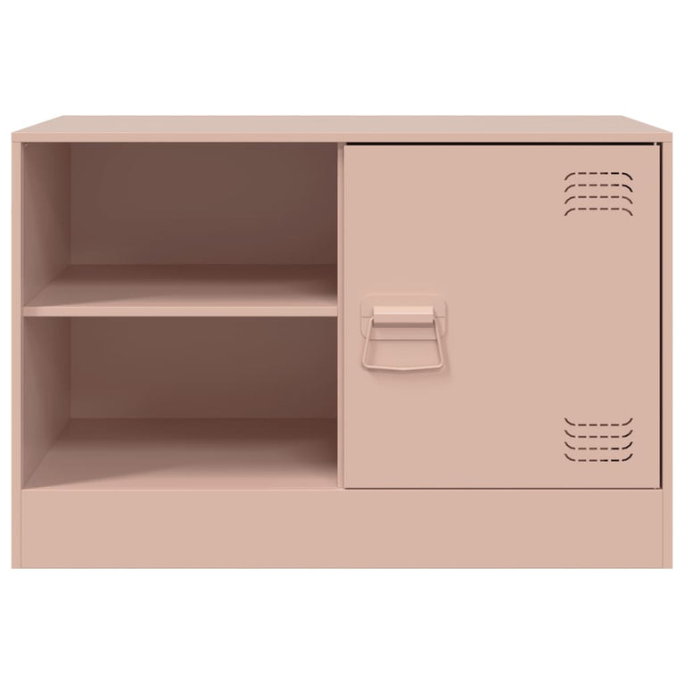 Tv-meubelen 2 st 67x39x44 cm staal roze