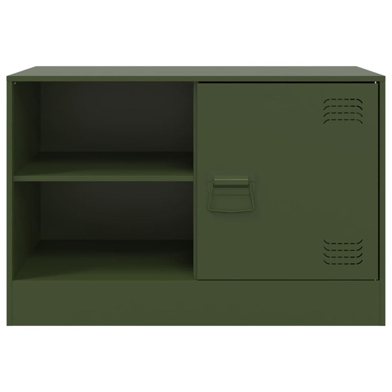 Nachtkastjes 2 st 67x39x44 cm staal olijfgroen