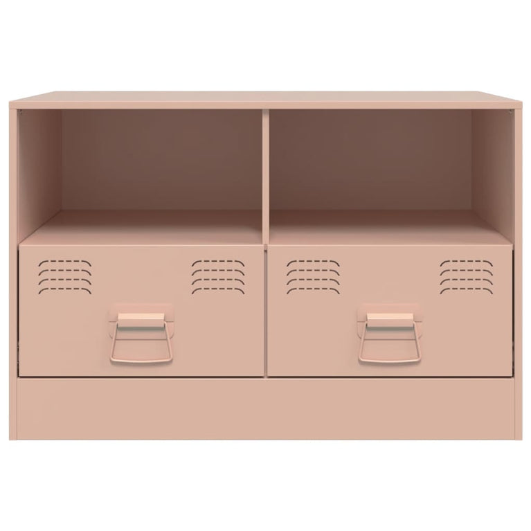 Tv-meubelen 2 st 67x39x44 cm staal roze