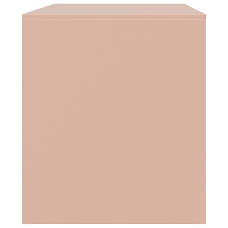 Tv-meubelen 2 st 67x39x44 cm staal roze