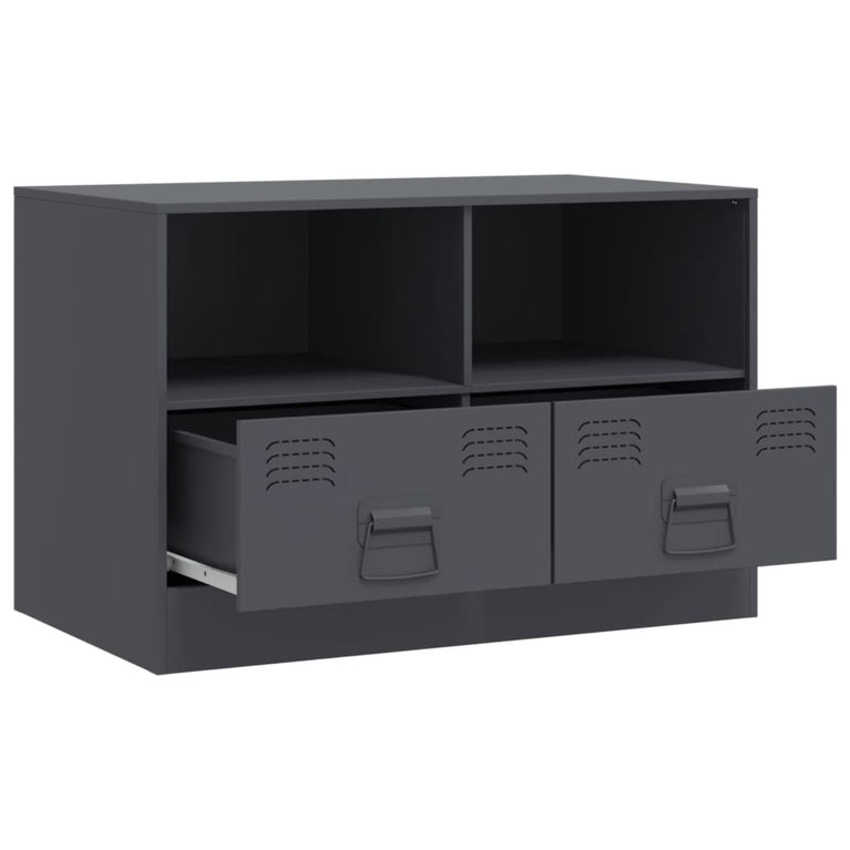 Tv-meubelen 2 st 67x39x44 cm staal antracietkleurig