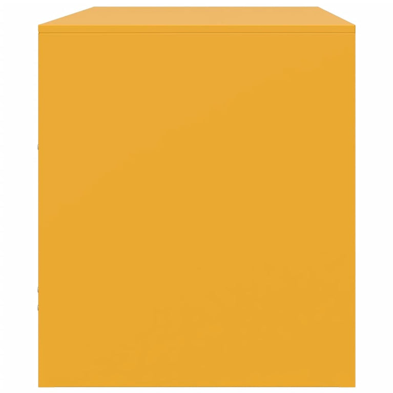 Tv-meubelen 2 st 67x39x44 cm staal mosterdgeel