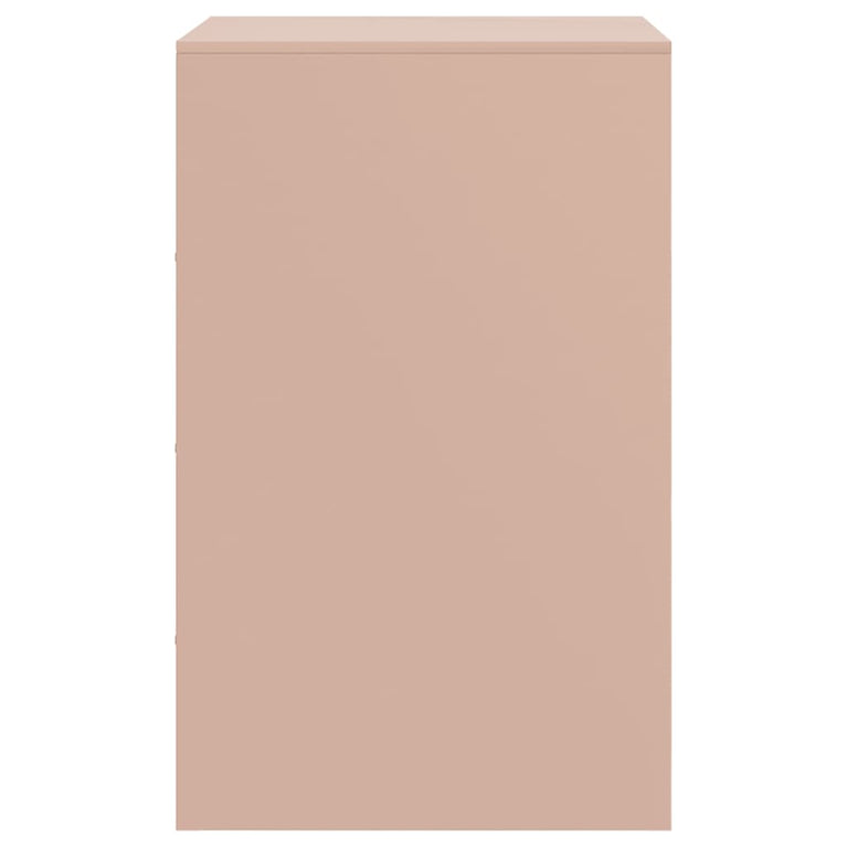 Nachtkastjes 2 st 34,5x39x62 cm staal roze