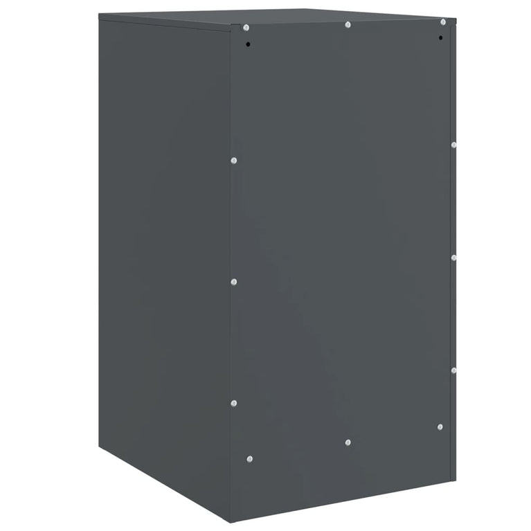 Nachtkastjes 2 st 34,5x39x62 cm staal antracietkleurig