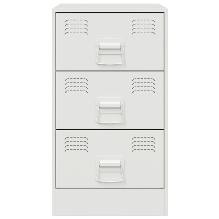 Nachtkastjes 2 st 34,5x39x62 cm staal wit