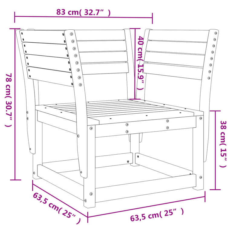 Tuinstoel geïmpregneerd hout